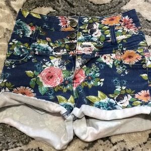 1st Kiss High Waisted Floral Shorts